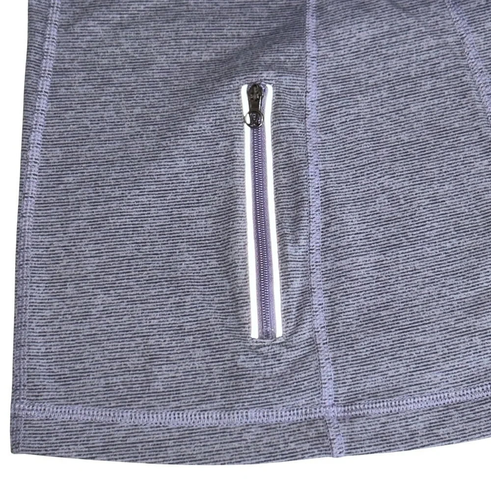 Lululemon Reflective Run Full Tilt Pullover Half Zip Top - 8 - Purple, Gray